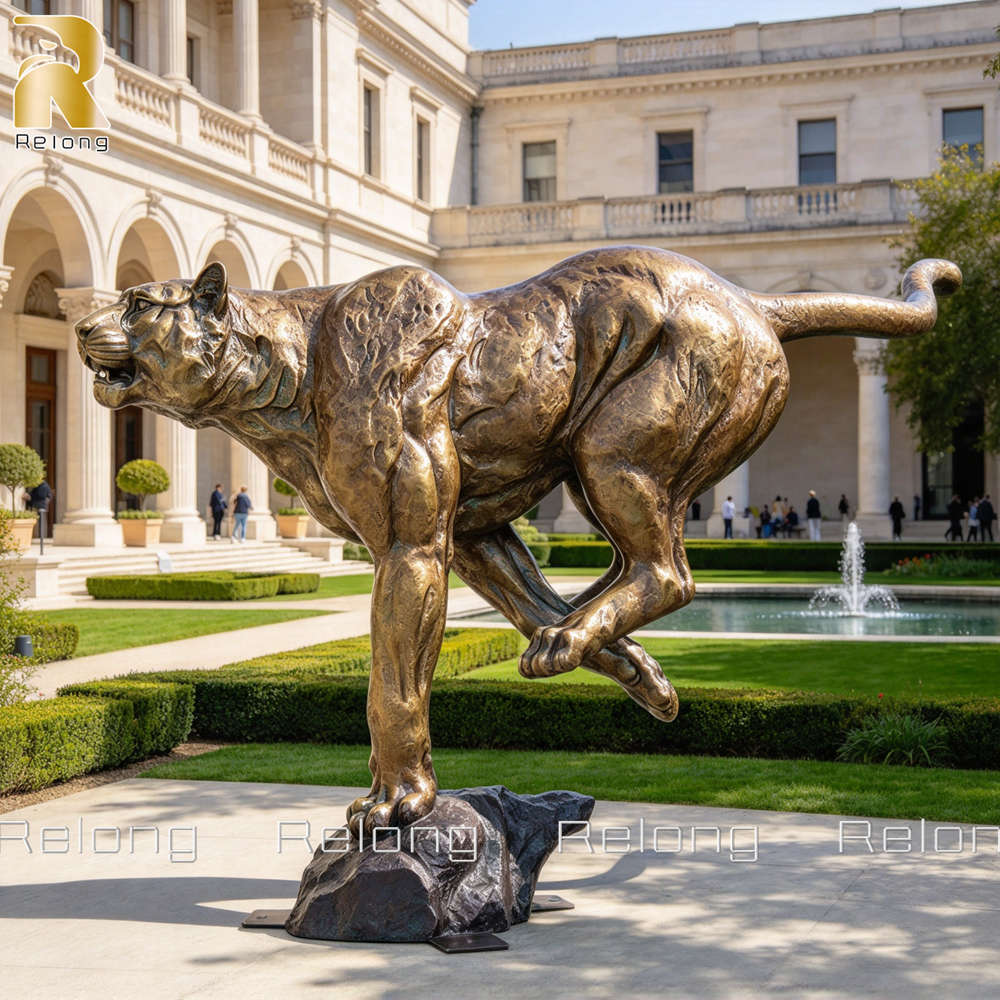 Mascot Bronze Jaguar Statue