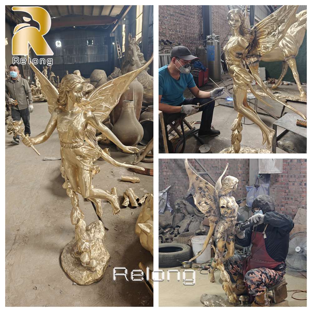 bronze fairy statue welding process