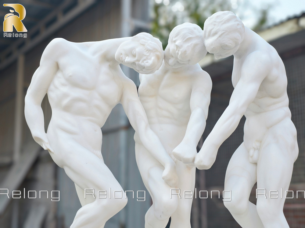 close up details of three shades sculpture