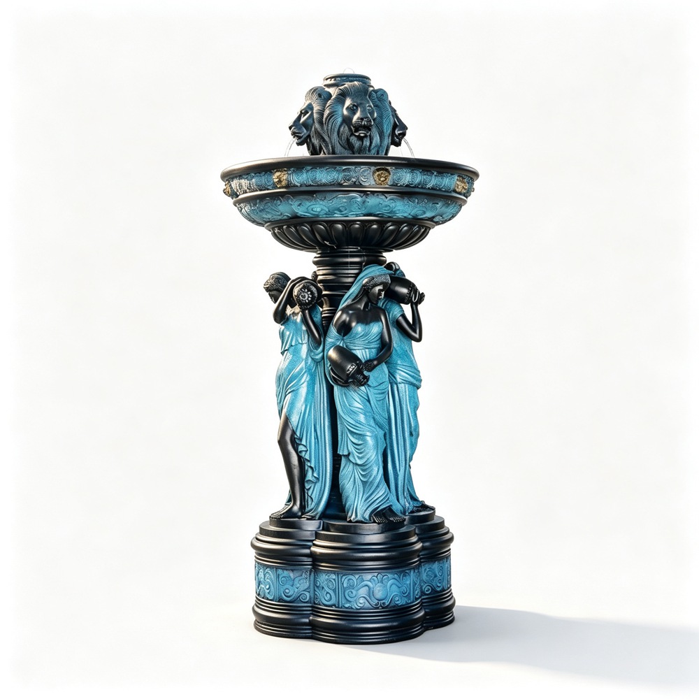 Classical Bronze Lady Pouring Water Fountain RLBF-013