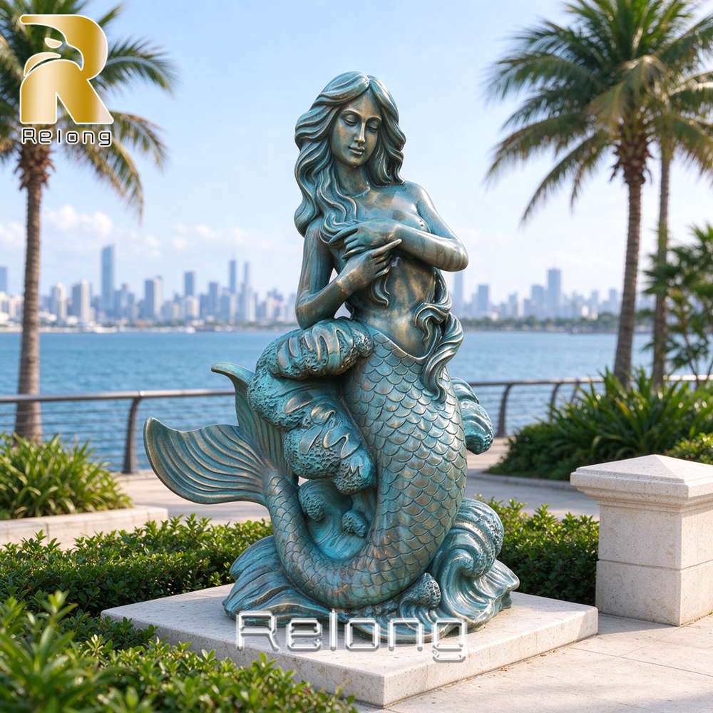 luxury mermaid garden statue