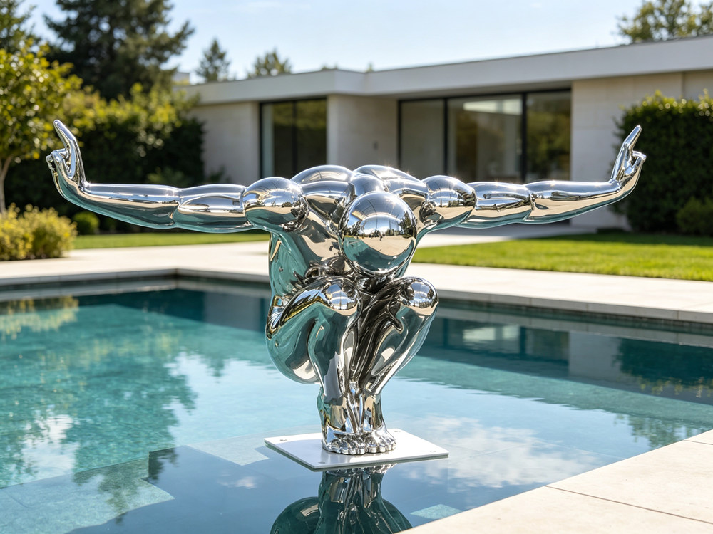 custom figurative stainless steel sculpture