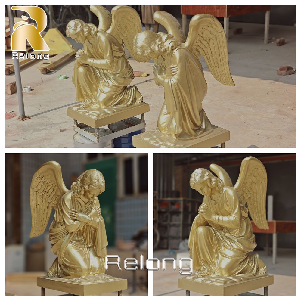 praying angel statue factory display