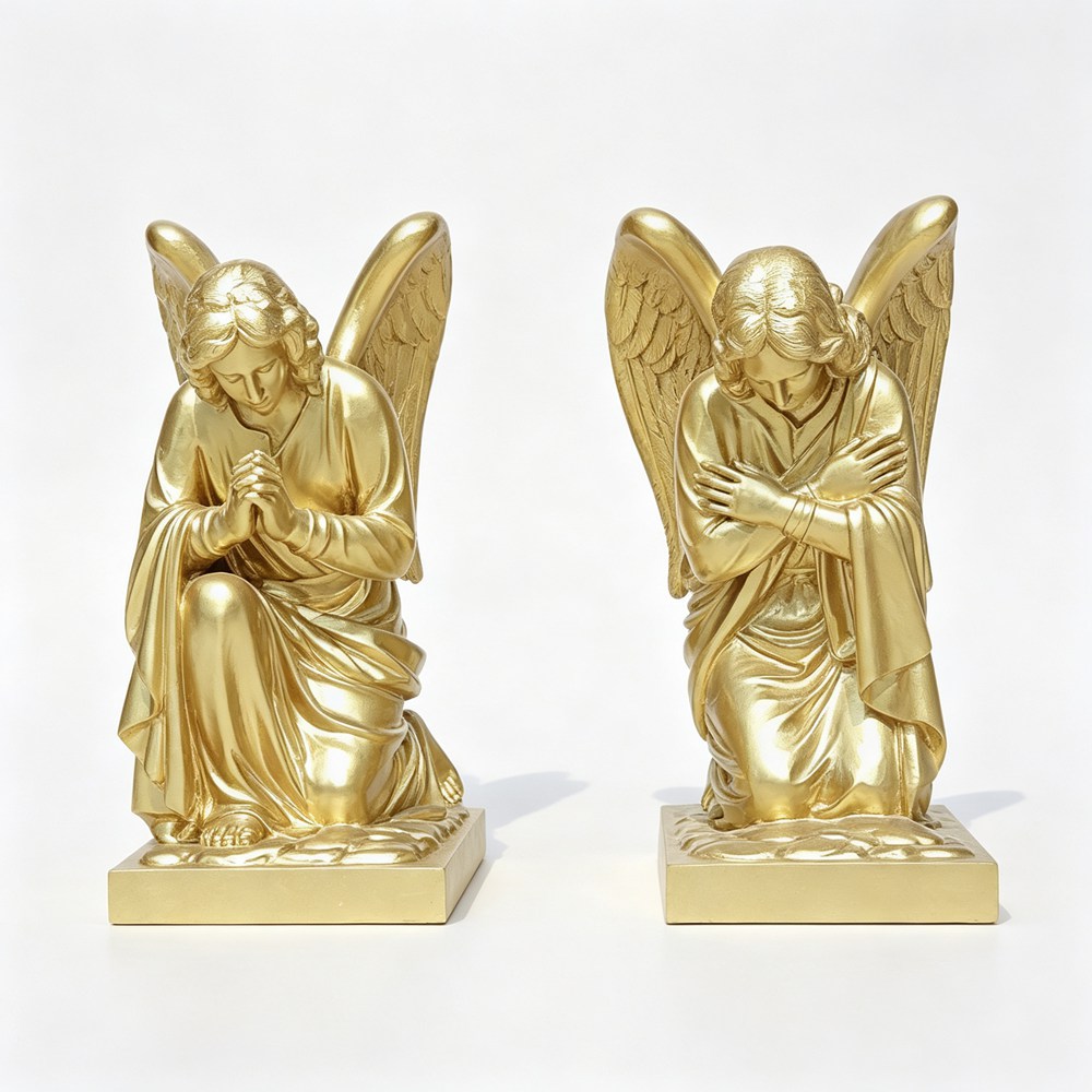Gold Praying Angel Statue Set for Peaceful Spaces RBA-012