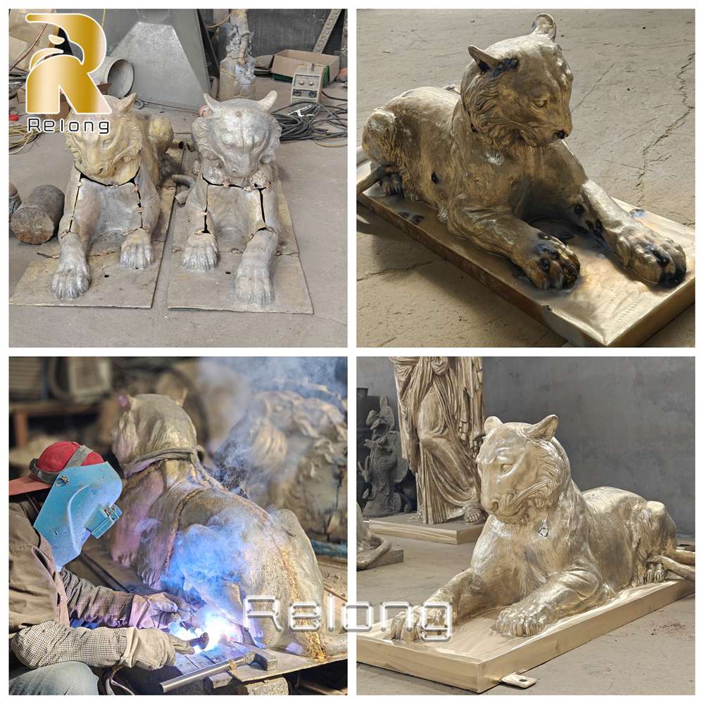 princeton tiger statue casting welding process
