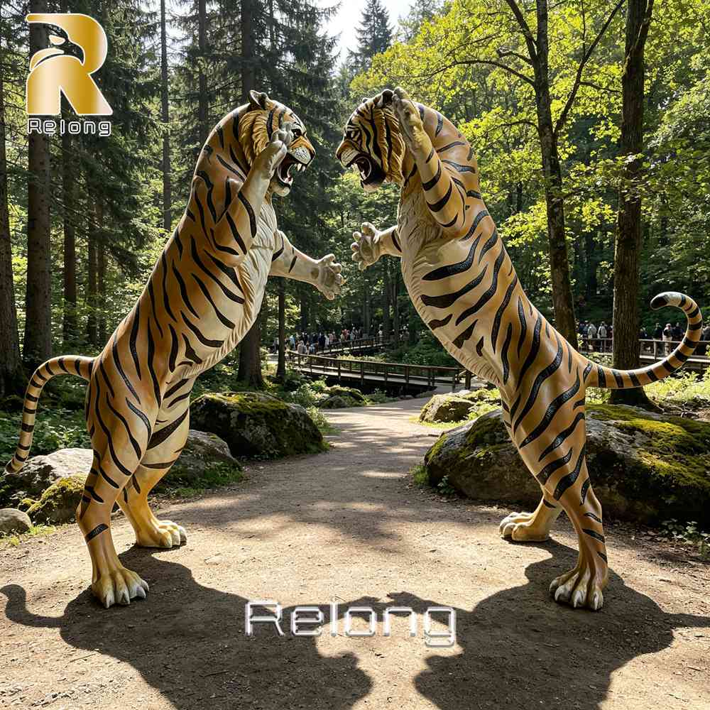 realistic bronze bengal tiger sculpture
