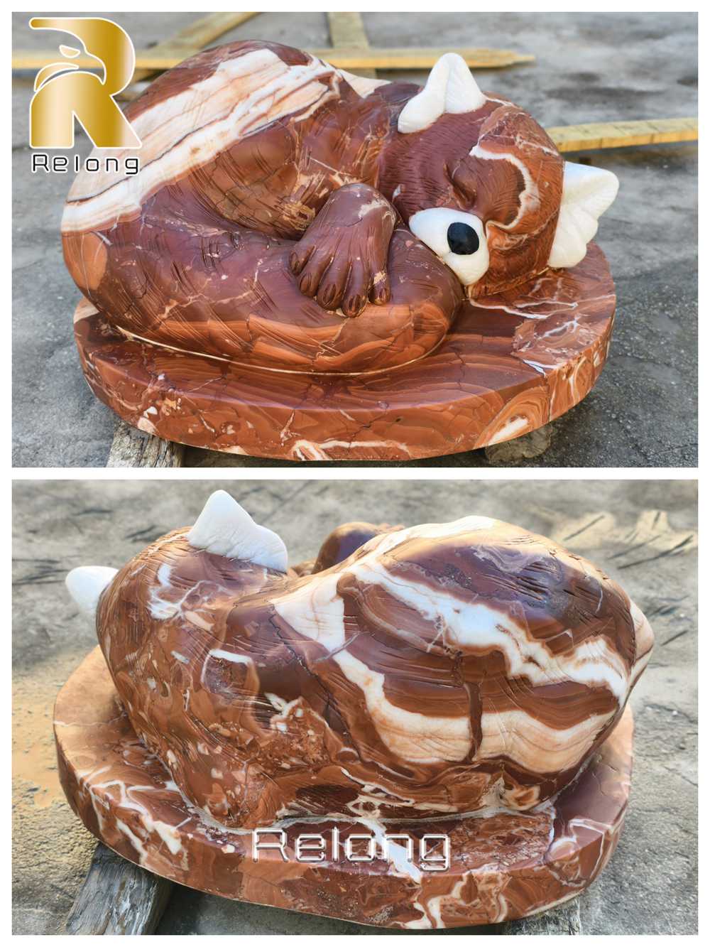 red panda sculpture factory finished