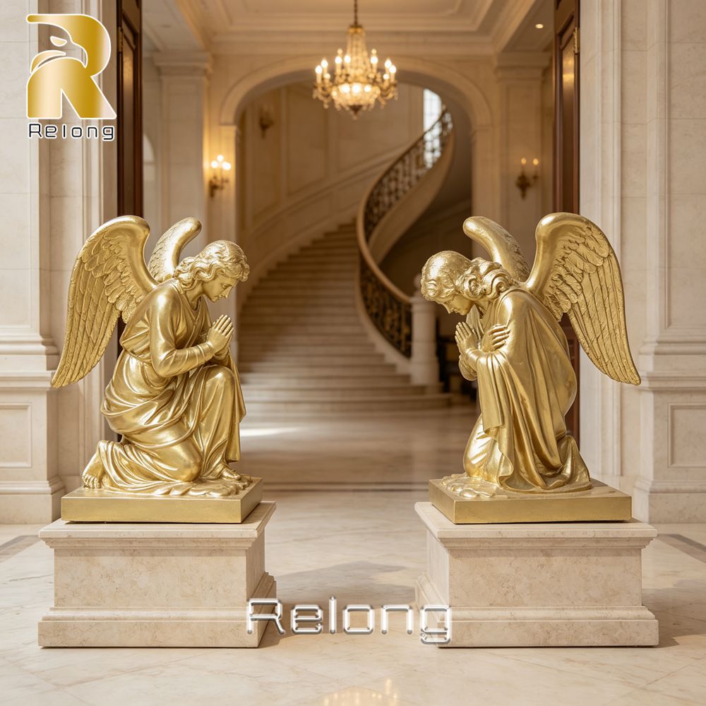 religious praying angel statue