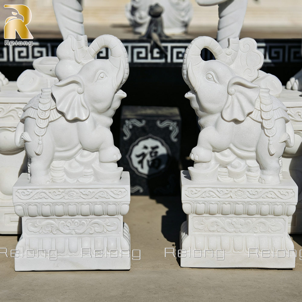 side view details of Elephant statue