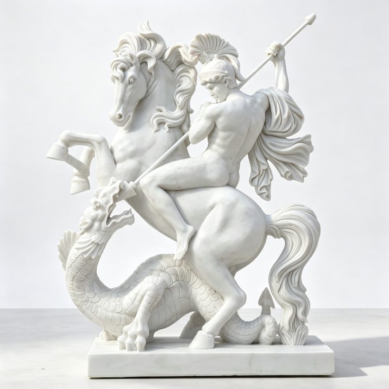 st. george and the dragon statue for sale