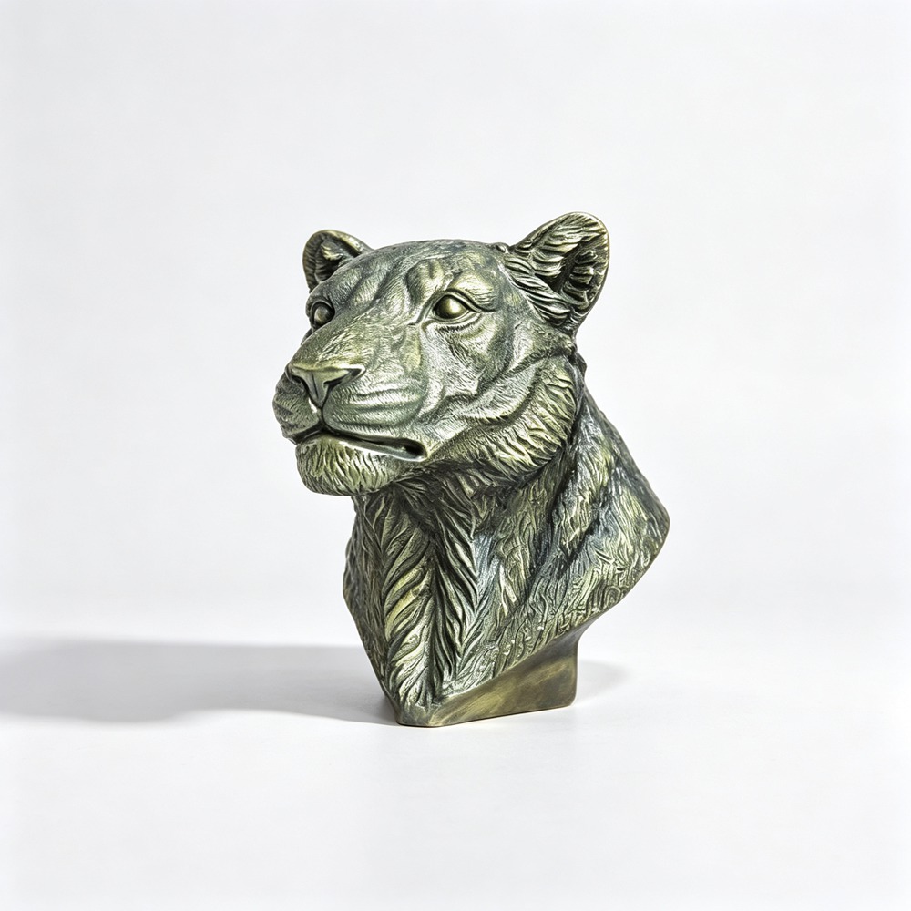 Bronze Tiger Face Sculpture for Home & Office Decor RBOA-073