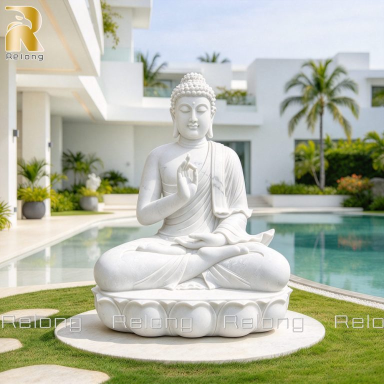 Marble Teaching Buddha Statue