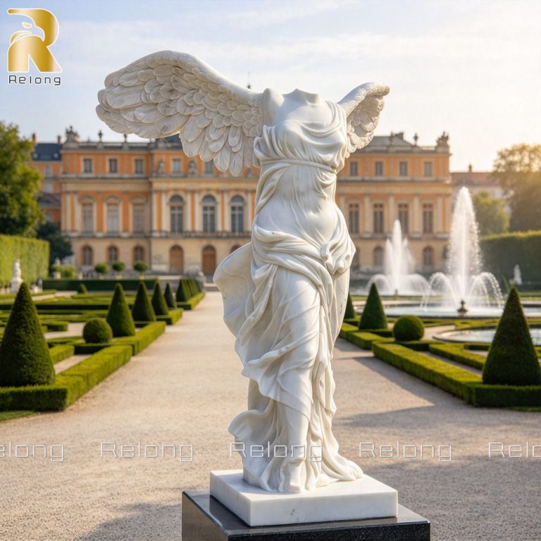 Winged Victory of Samothrace sculpture replica for outdoor