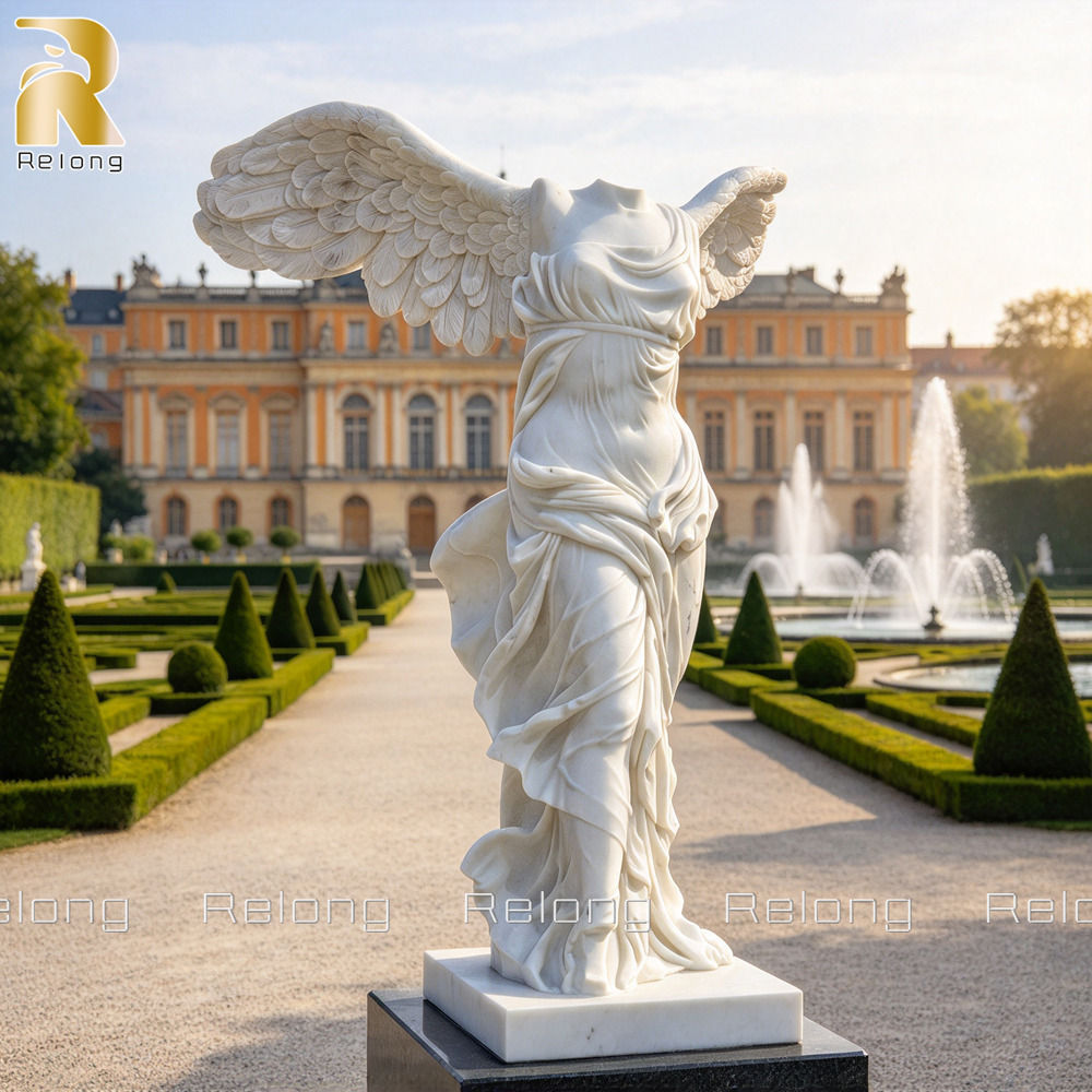Winged Victory of Samothrace sculpture replica for outdoor
