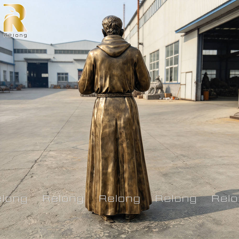 back details of Padre Pio Statue