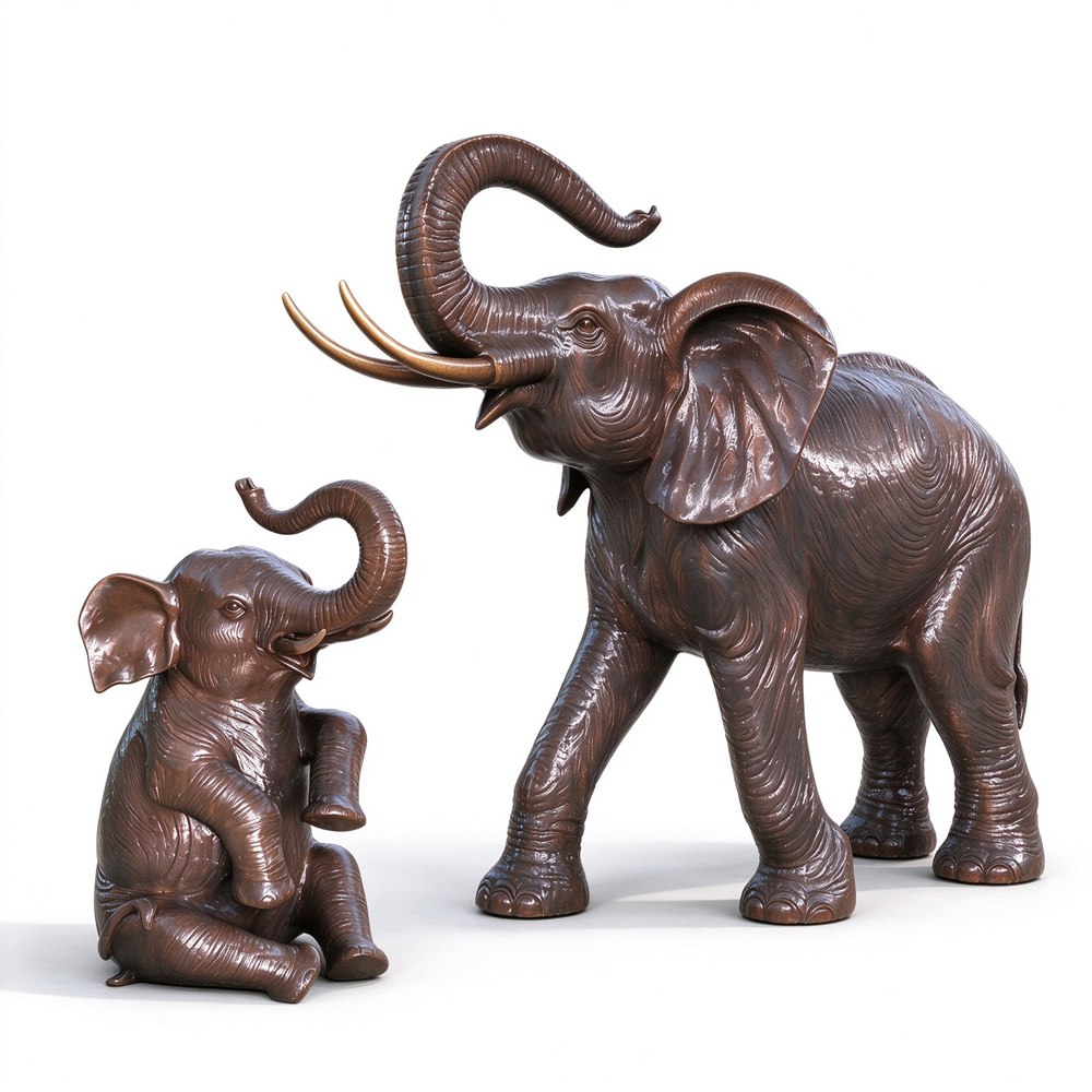 Bronze Elephant Family Statue for Gardens RBOA-082