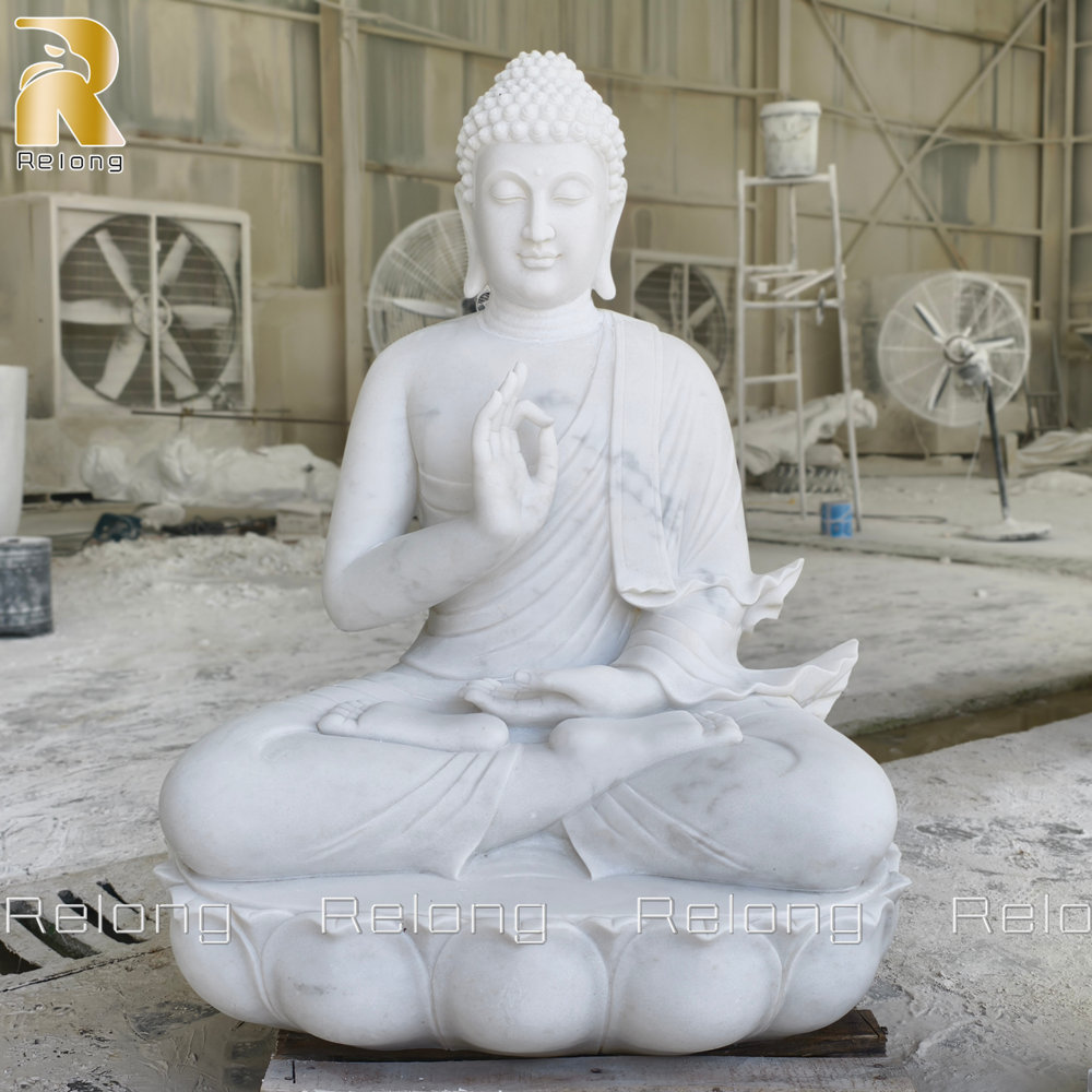finished marble Teaching Buddha Statue