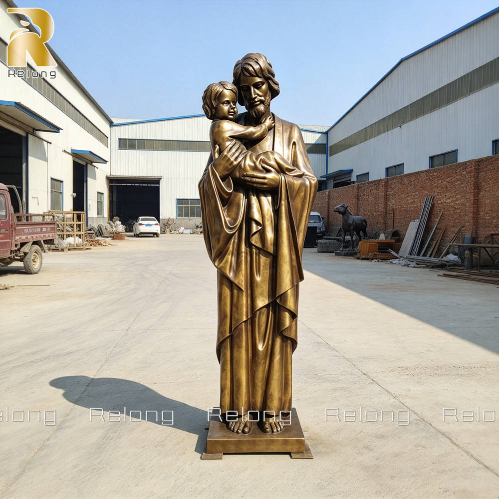 front view of finished st joseph and baby jesus statue (1)