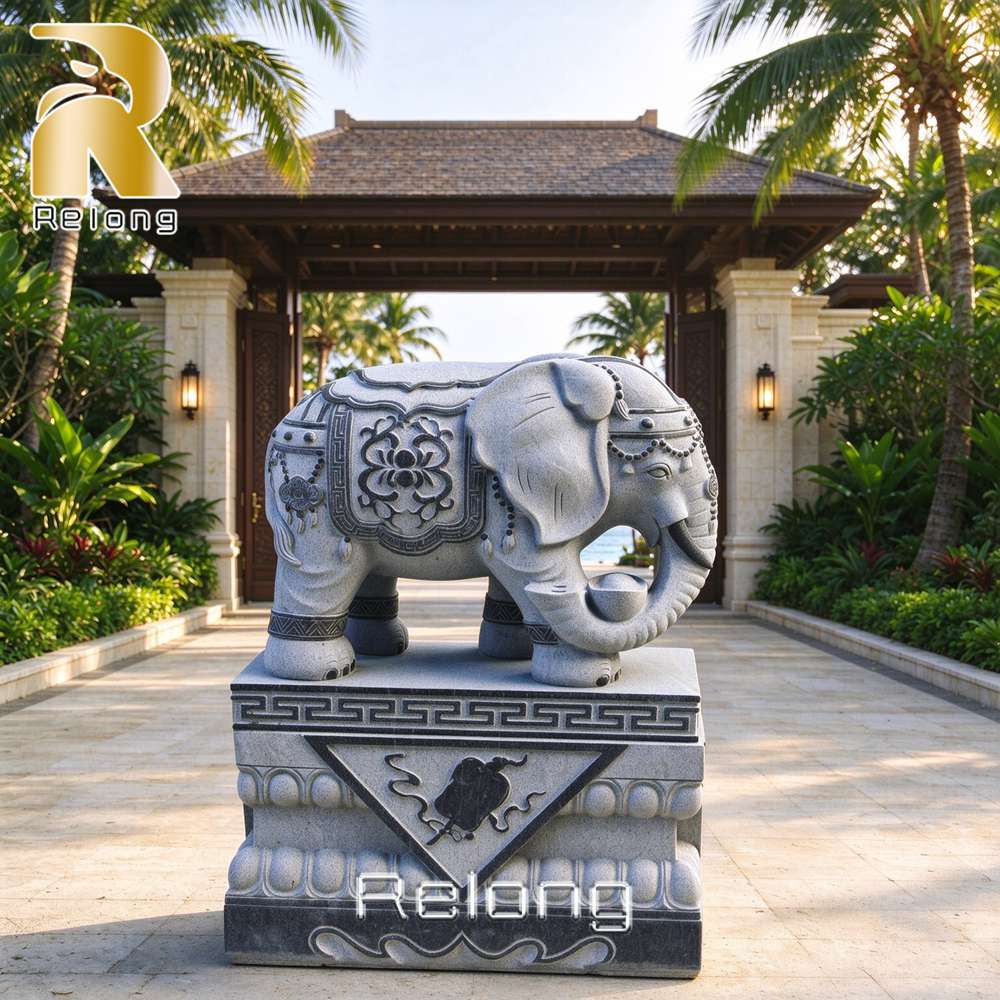 granite elephant sculpture