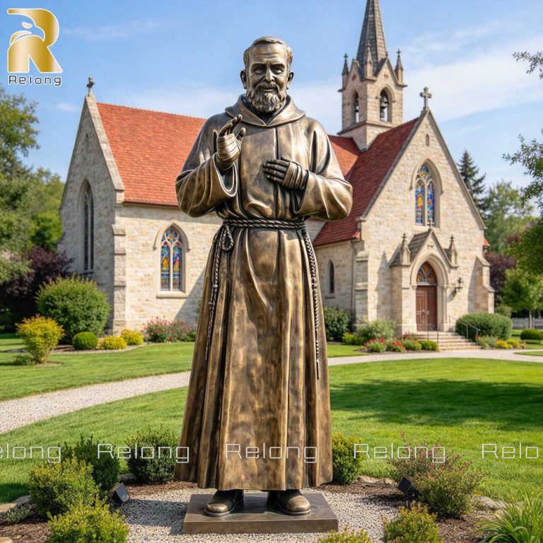 life size bronze Padre Pio Statue