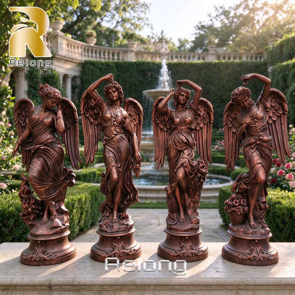life size bronze four seasons angel statues
