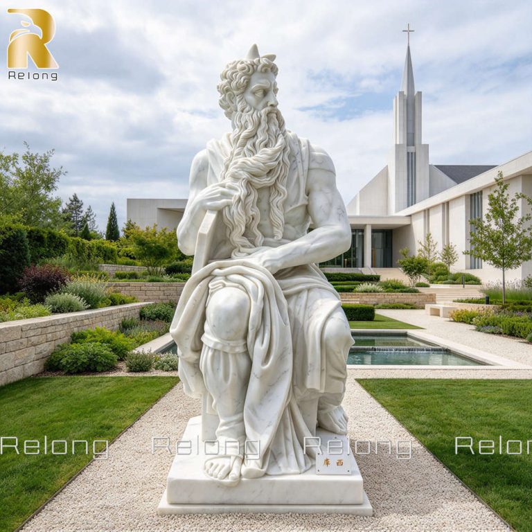 life size marble Moses sculpture