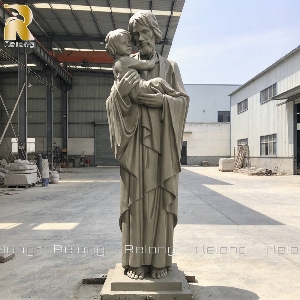 st joseph and baby jesus clay model