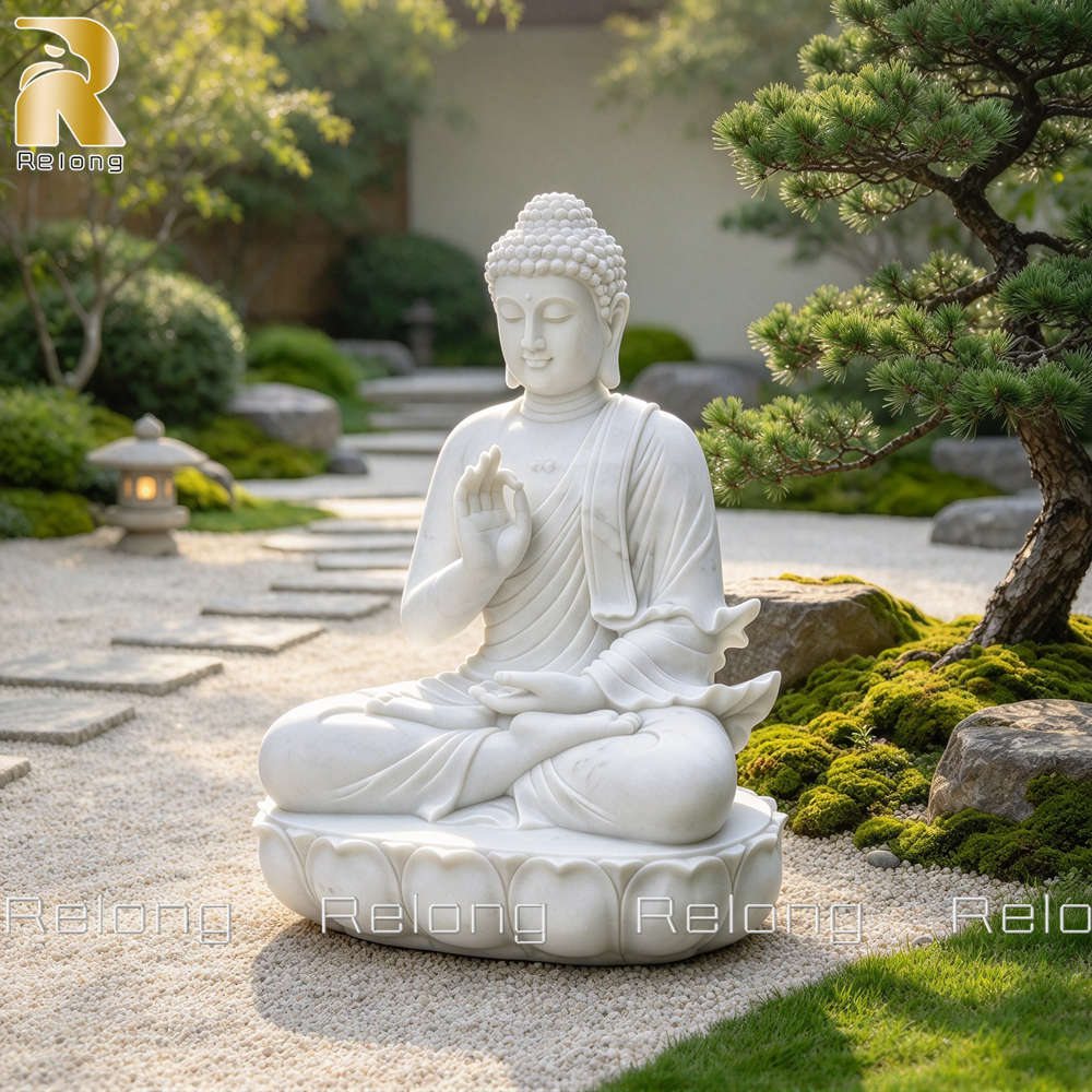 white Teaching Buddha Statue